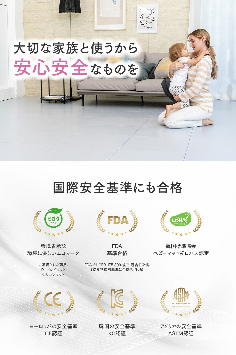 【大判 50cm】ジョイントマット パズルマット 厚手 2.3cm - NEW TPUマット (24枚)