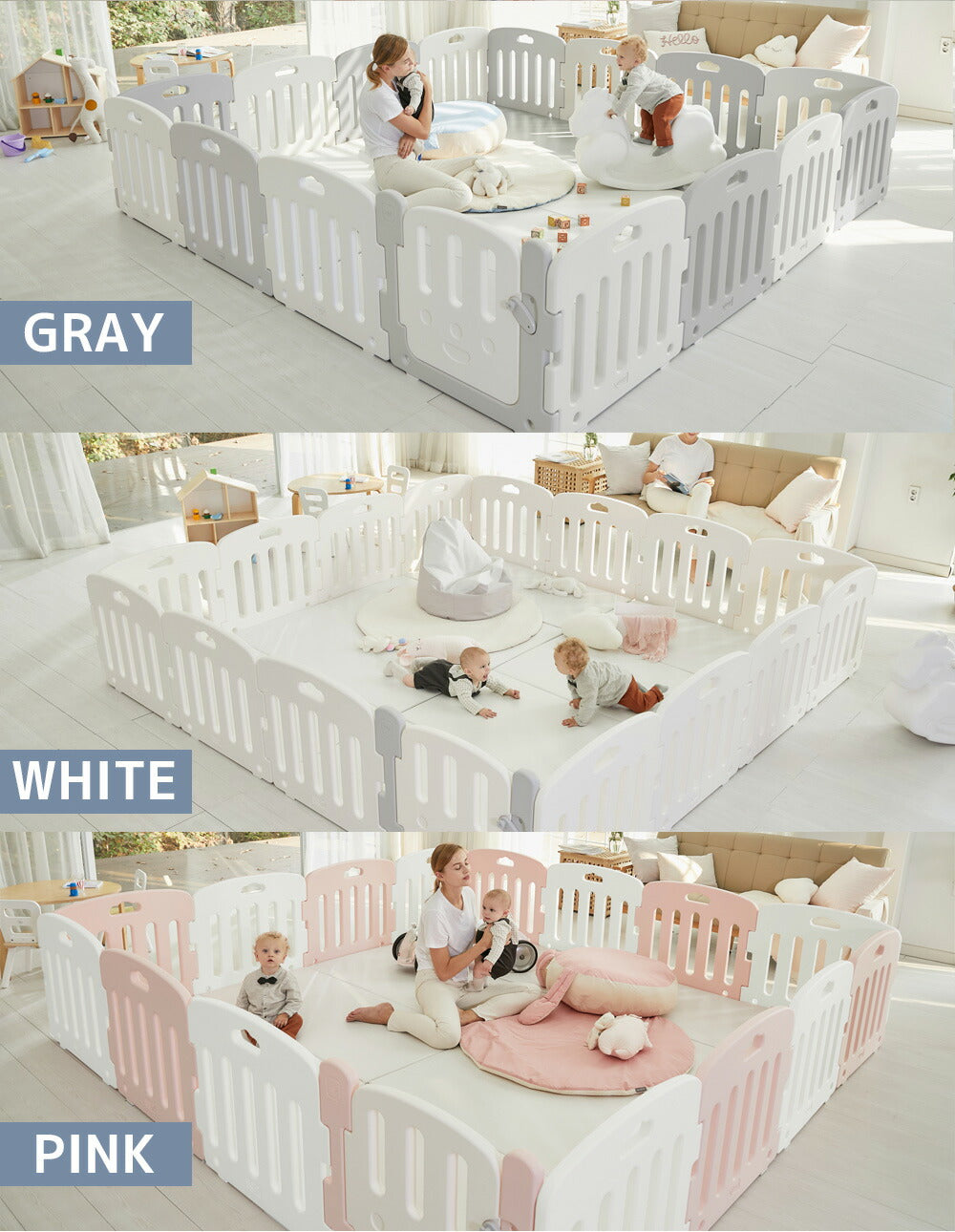 ベビーサークル 扉付き ベビーゲート ベビーガード babyroom - XGサイズ