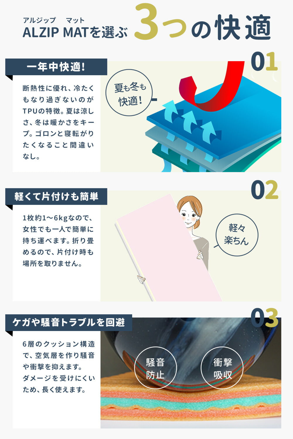 PU プレイマット 折りたたみ 防音マット (マカロン サイズSG)